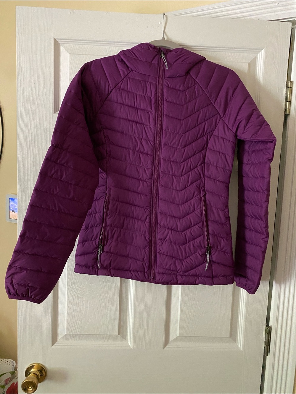 Columbia Quilted Hooded Puffer Jacket - Purple